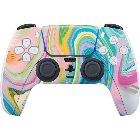 Rainbow Marble by Etta Vee PS5 Pro Bundle Skin